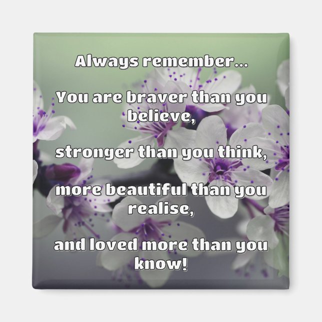 Empath Bravery Positive Encouragement Quote Magnet (Front)