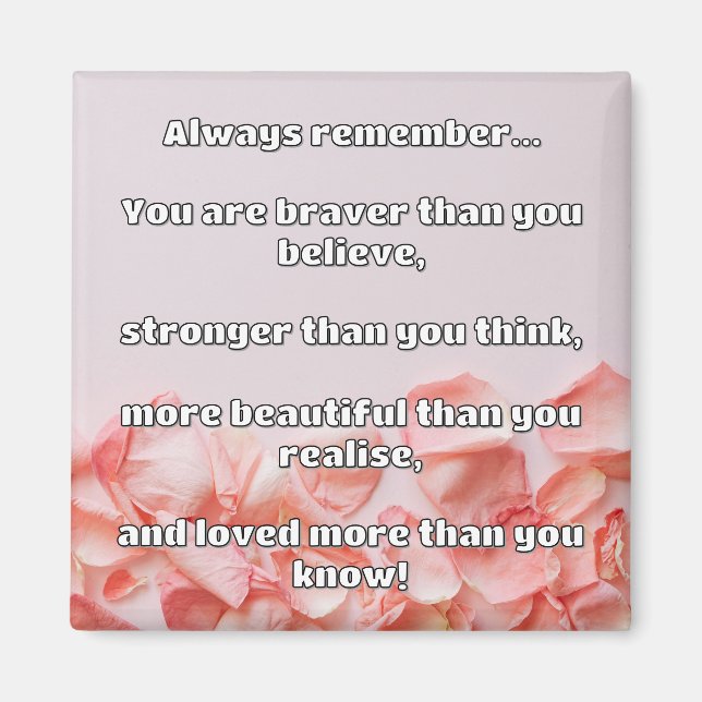 Empath Bravery Positive Encouragement Quote Magnet (Front)