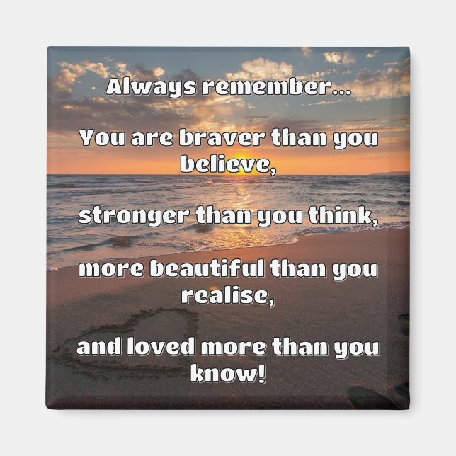 Empath Bravery Positive Encouragement Quote Magnet (Front)