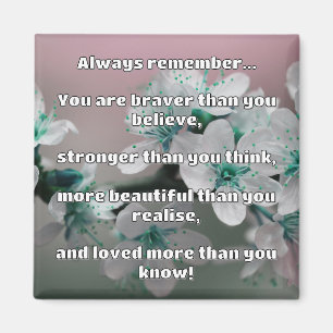 Empath Bravery Positive Encouragement Quote Magnet