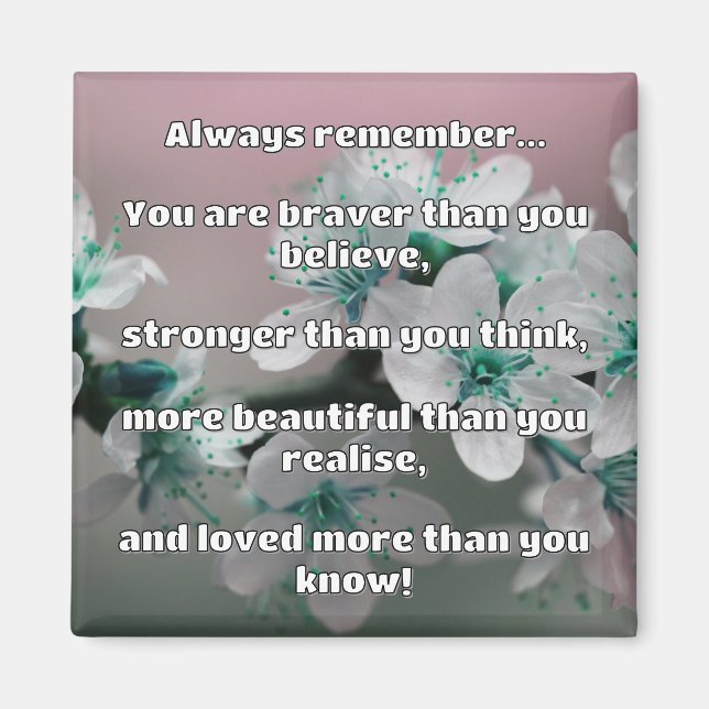 Empath Bravery Positive Encouragement Quote Magnet (Front)