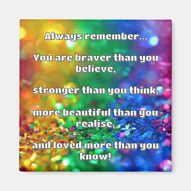 Empath Bravery Positive Encouragement Quote Magnet (Front)