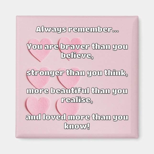 Empath Bravery Positive Encouragement Quote Magnet (Front)