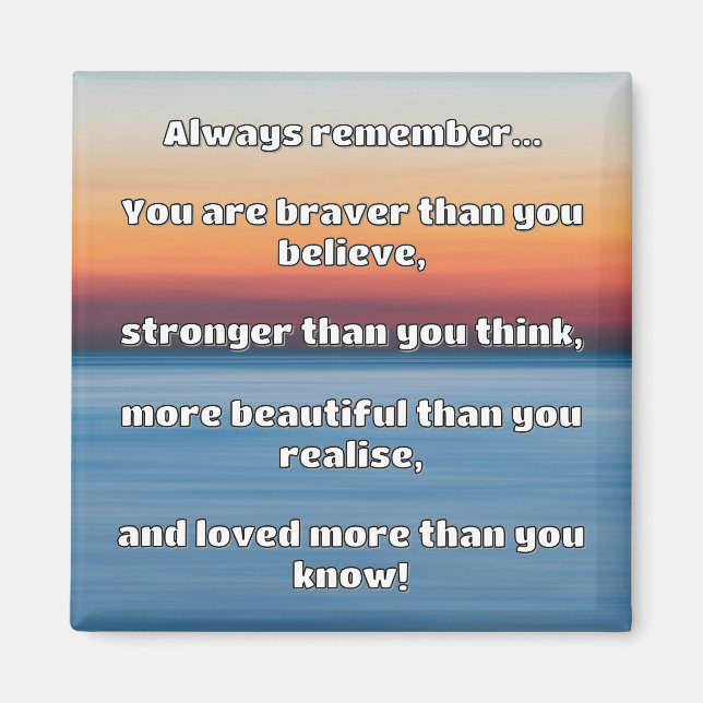 Empath Bravery Positive Encouragement Quote Magnet (Front)