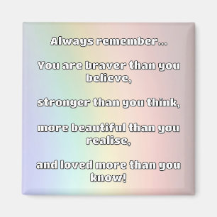 Empath Bravery Positive Encouragement Quote Magnet