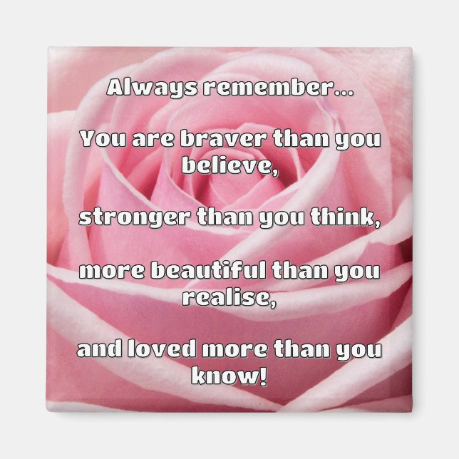 Empath Bravery Positive Encouragement Quote Magnet (Front)