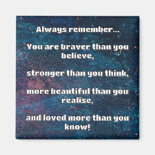Empath Bravery Positive Encouragement Quote Magnet