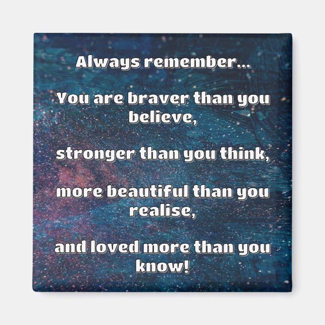 Empath Bravery Positive Encouragement Quote Magnet (Front)
