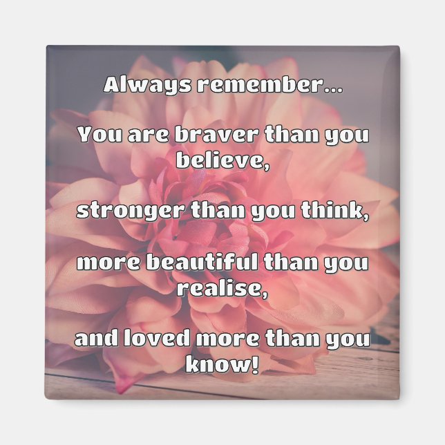 Empath Bravery Positive Encouragement Quote Magnet (Front)