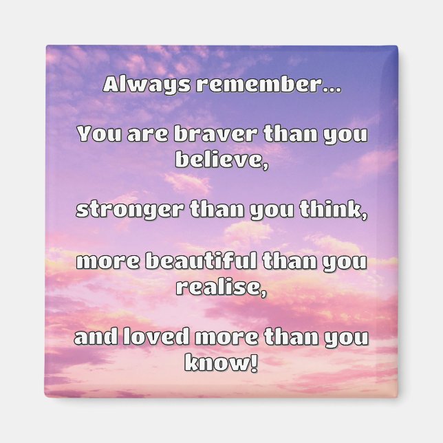 Empath Bravery Positive Encouragement Quote Magnet (Front)