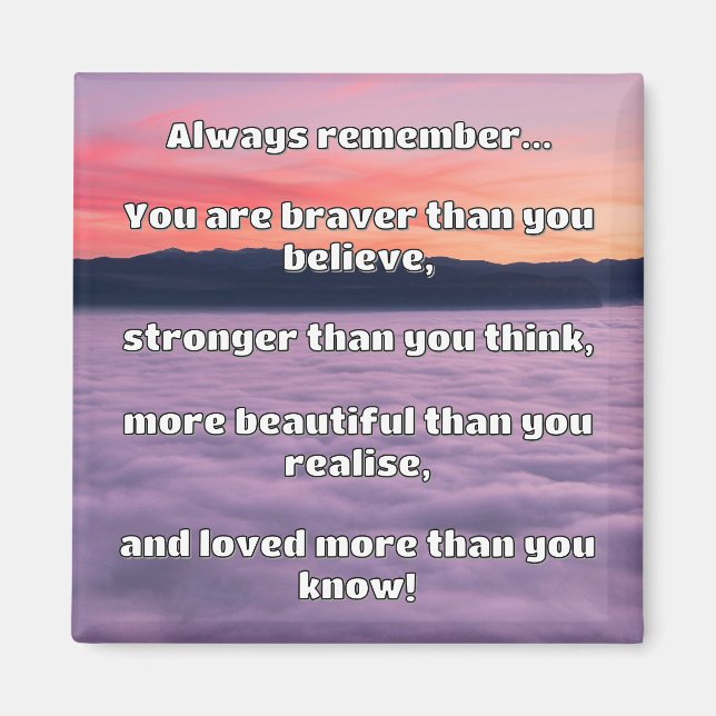 Empath Bravery Positive Encouragement Quote Magnet (Front)