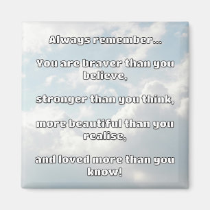 Empath Bravery Positive Encouragement Quote Magnet