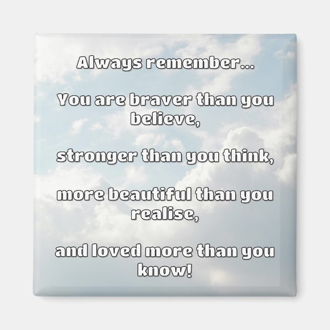 Empath Bravery Positive Encouragement Quote Magnet (Front)