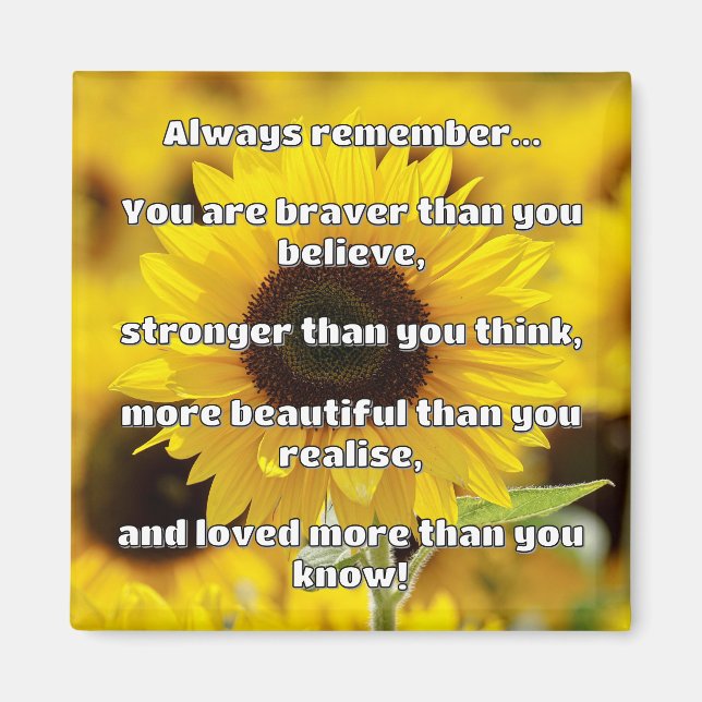 Empath Bravery Positive Encouragement Quote Magnet (Front)