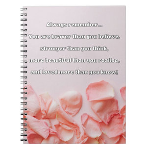Empath Bravery Positive Encouragement Quote Notebook