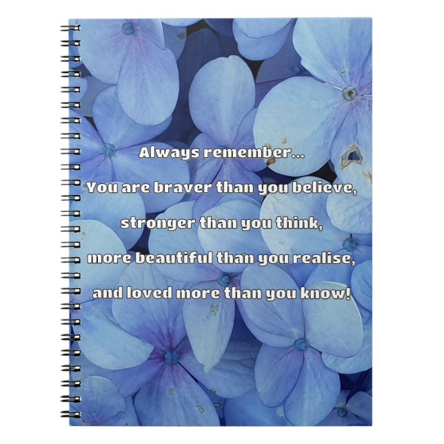 Empath Bravery Positive Encouragement Quote Notebook (Front)