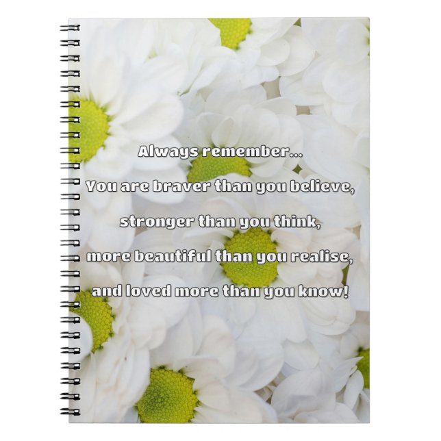 Empath Bravery Positive Encouragement Quote Notebook (Front)