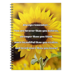 Empath Bravery Positive Encouragement Quote Notebook