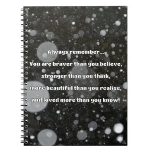 Empath Bravery Positive Encouragement Quote Notebook