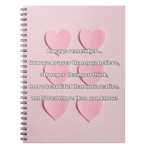 Empath Bravery Positive Encouragement Quote Notebook