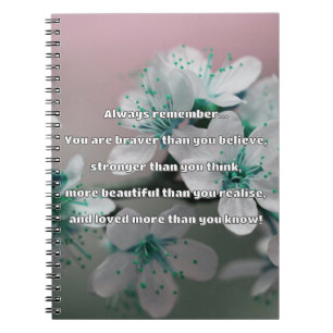 Empath Bravery Positive Encouragement Quote Notebook
