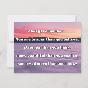 Empath Bravery Positive Encouragement Quote Postcard