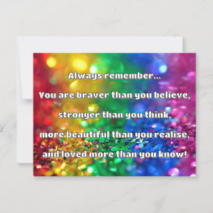 Empath Bravery Positive Encouragement Quote Postcard