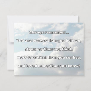 Empath Bravery Positive Encouragement Quote Postcard