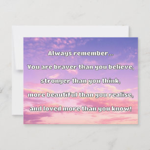Empath Bravery Positive Encouragement Quote Postcard
