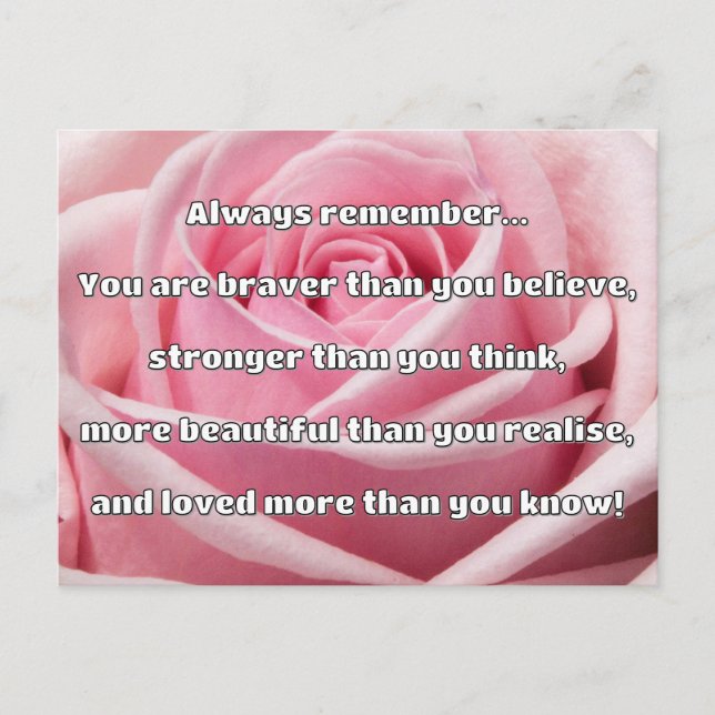 Empath Bravery Positive Encouragement Quote Postcard (Front)
