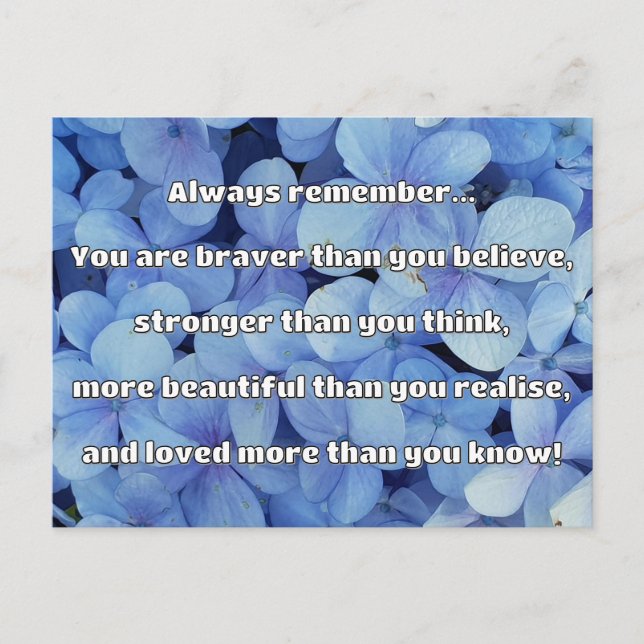 Empath Bravery Positive Encouragement Quote Postcard (Front)