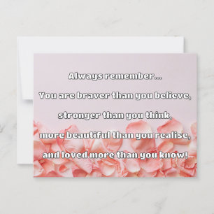 Empath Bravery Positive Encouragement Quote Postcard