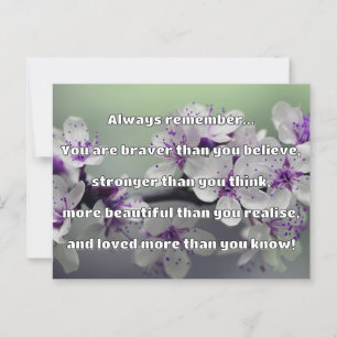 Empath Bravery Positive Encouragement Quote Postcard