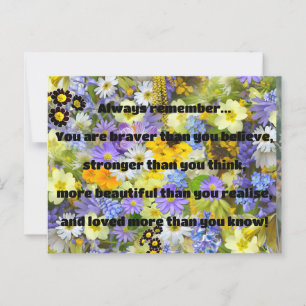 Empath Bravery Positive Encouragement Quote Postcard