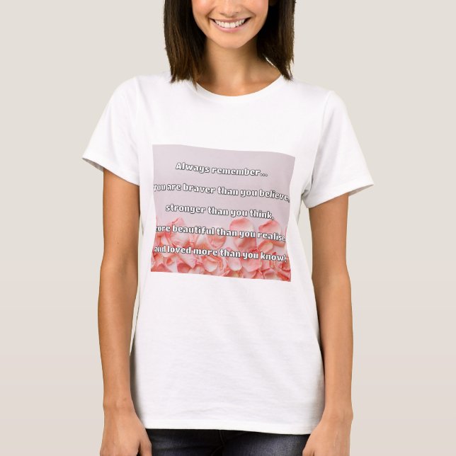 Empath Bravery Positive Encouragement Quote T-Shirt (Front)