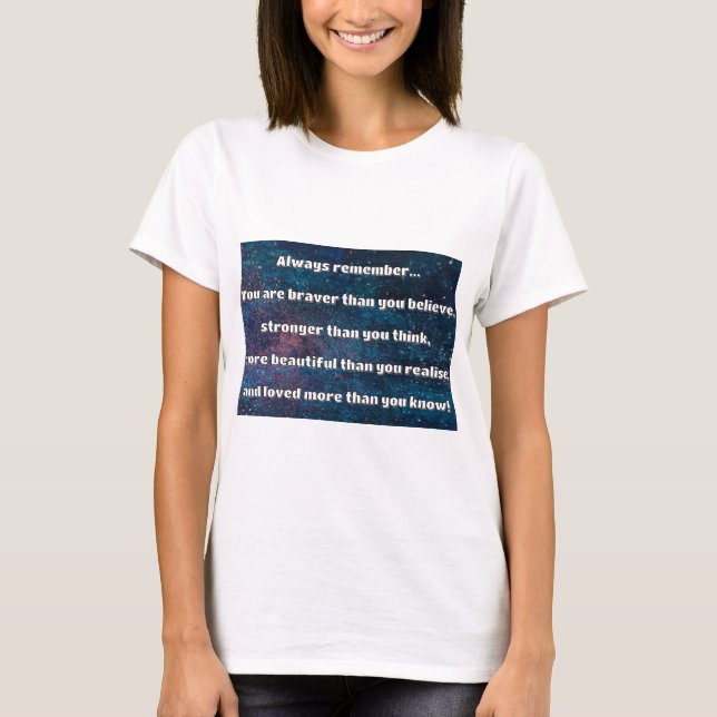 Empath Bravery Positive Encouragement Quote T-Shirt (Front)