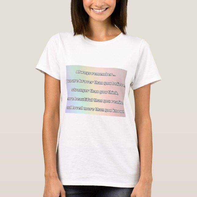 Empath Bravery Positive Encouragement Quote T-Shirt (Front)