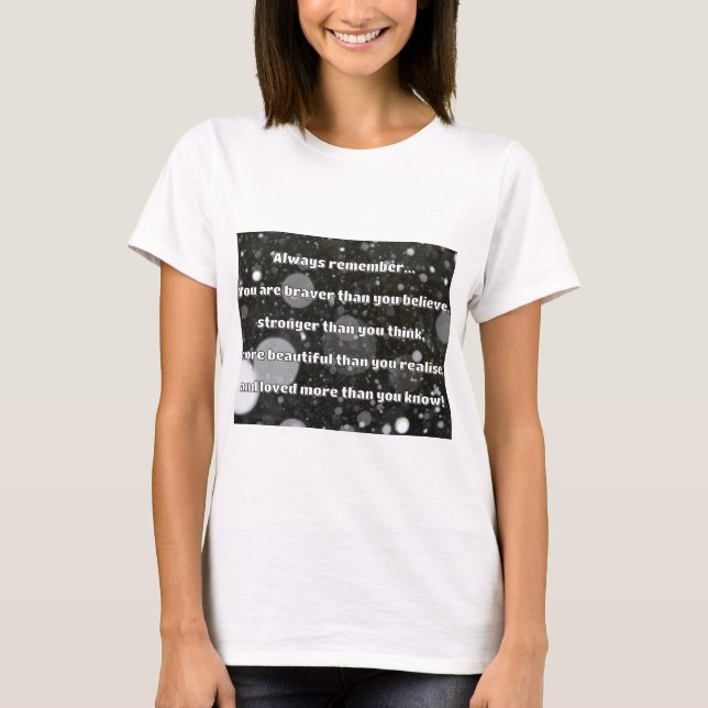 Empath Bravery Positive Encouragement Quote T-Shirt (Front)