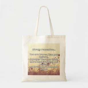Empath Bravery Positive Encouragement Quote Tote Bag
