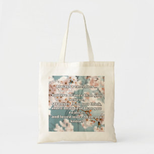 Empath Bravery Positive Encouragement Quote Tote Bag