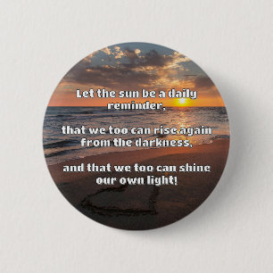 Empath Shine Positive Encouragement Quote 6 Cm Round Badge