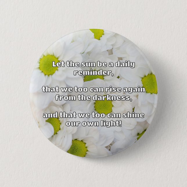 Empath Shine Positive Encouragement Quote  6 Cm Round Badge (Front)