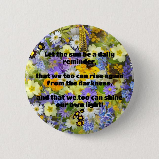 Empath Shine Positive Encouragement Quote  6 Cm Round Badge (Front)