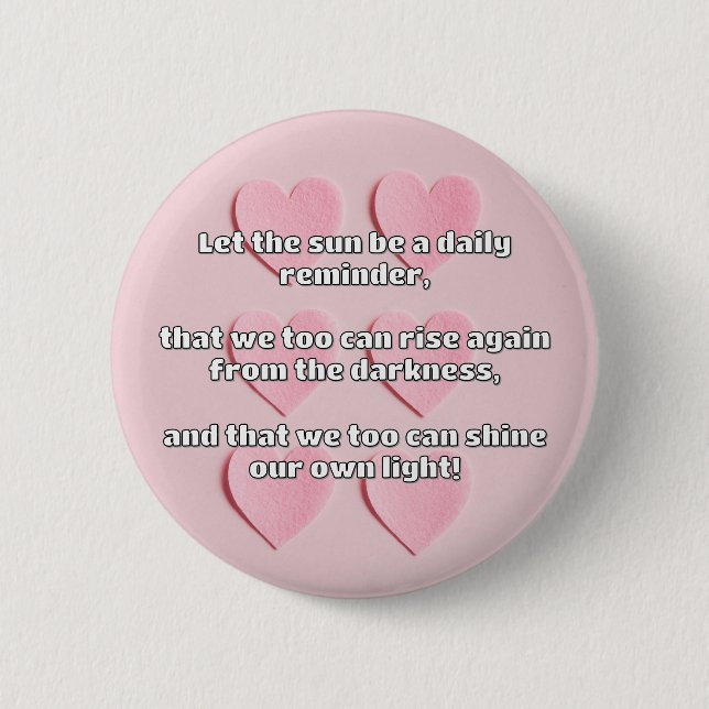 Empath Shine Positive Encouragement Quote  6 Cm Round Badge (Front)