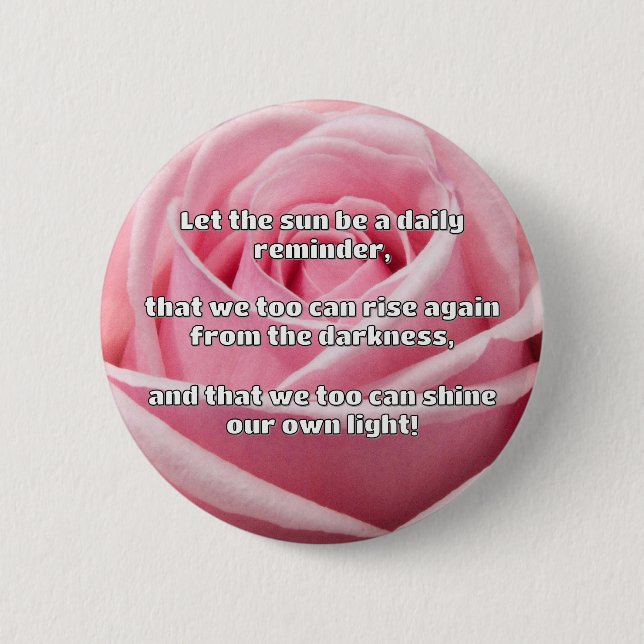 Empath Shine Positive Encouragement Quote  6 Cm Round Badge (Front)