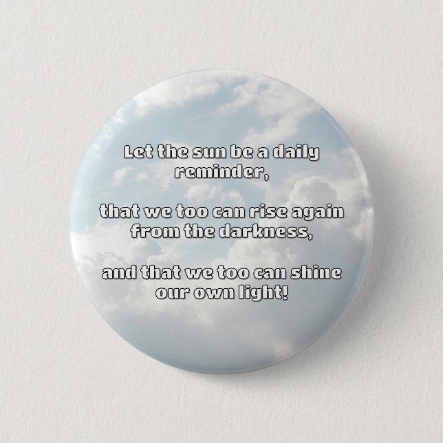Empath Shine Positive Encouragement Quote  6 Cm Round Badge (Front)