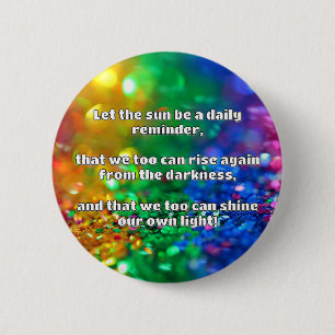 Empath Shine Positive Encouragement Quote 6 Cm Round Badge