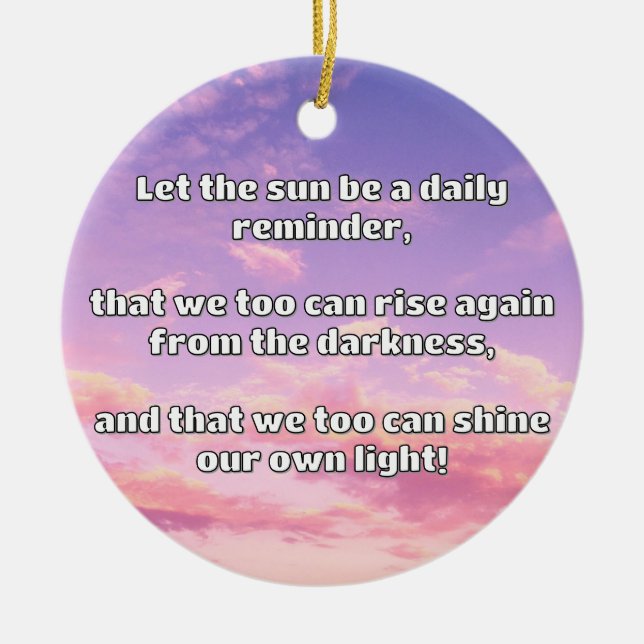Empath Shine Positive Encouragement Quote  Ceramic Tree Decoration (Front)