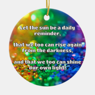 Empath Shine Positive Encouragement Quote Ceramic Tree Decoration