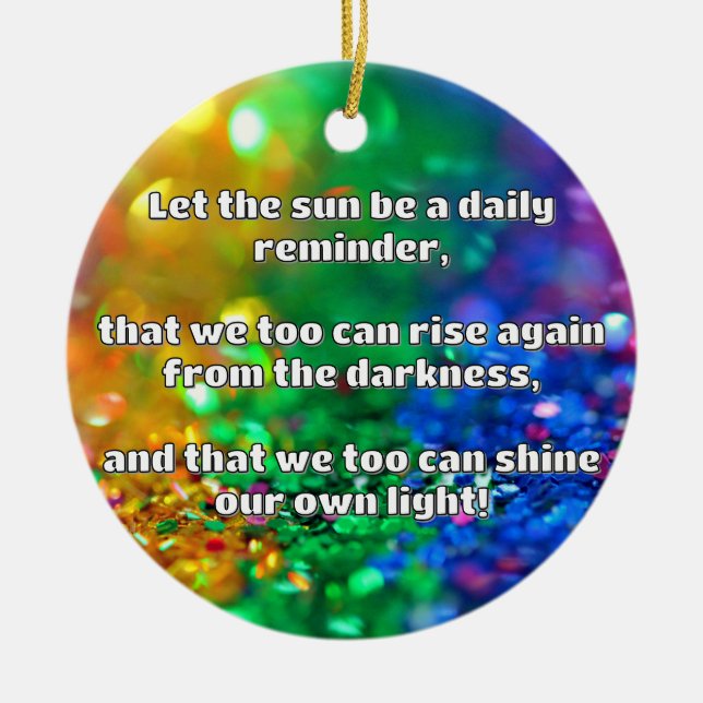 Empath Shine Positive Encouragement Quote  Ceramic Tree Decoration (Front)